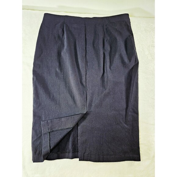 Sag Harbor Navy Blue Pull On Stretch Skirt - SZ Medium - Picture 3 of 6
